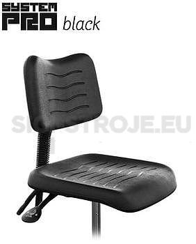 Laboratorní židle z PUR pěny BLACK - horní část